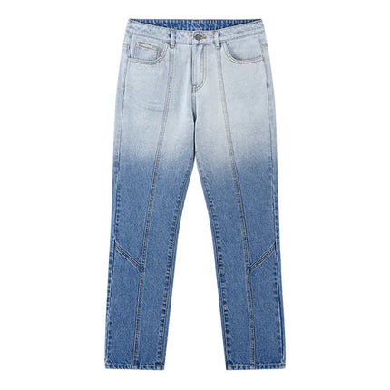 Distressed Washed Gradient Ripped Jeans