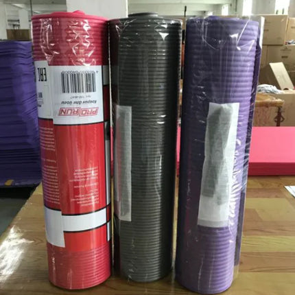 NBR Striped Yoga Mat – Non Slip Fitness