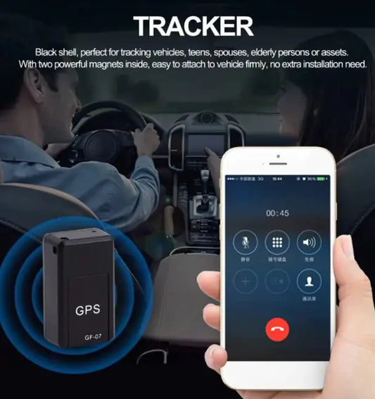 GF07 Magnetic Mini GPS Tracker – Real-Time Vehicle Locator with Audio, Geo-Fence & SOS
