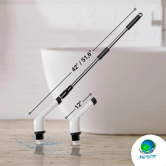 7-in-1 Portable Electric Spin Scrubber – Cordless Cleaning Brush for Bathroom, Kitchen & Car (White)