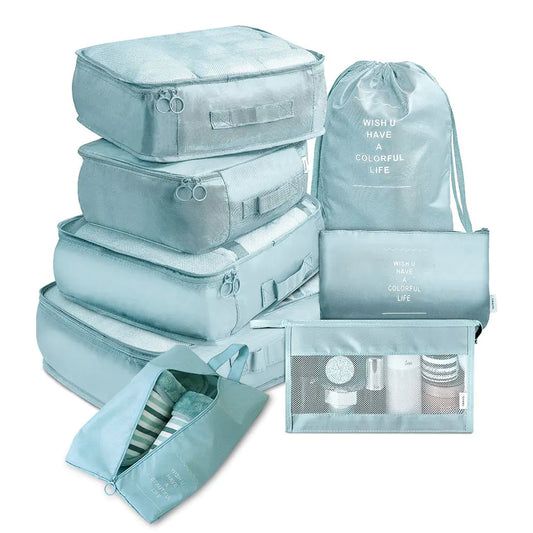8-Piece Travel Packing Cube Set – Luggage Organizer & Divider Bags for Efficient Travel, free worldwide shipping.