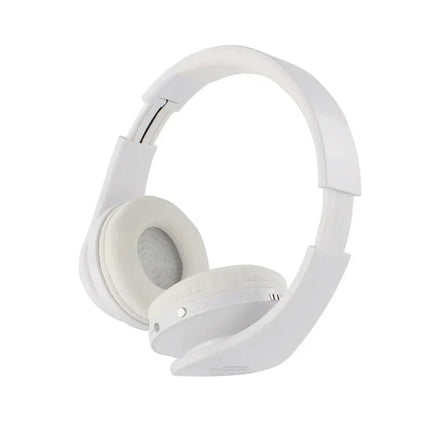 White over-ear wireless headphones with sleek design and soft ear cushions