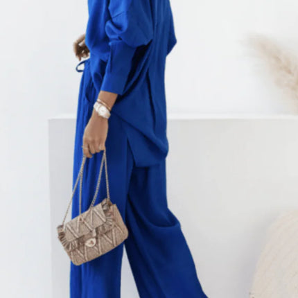 Carol Set – Long Sleeve Two-Piece Casual Outfit (One Set)