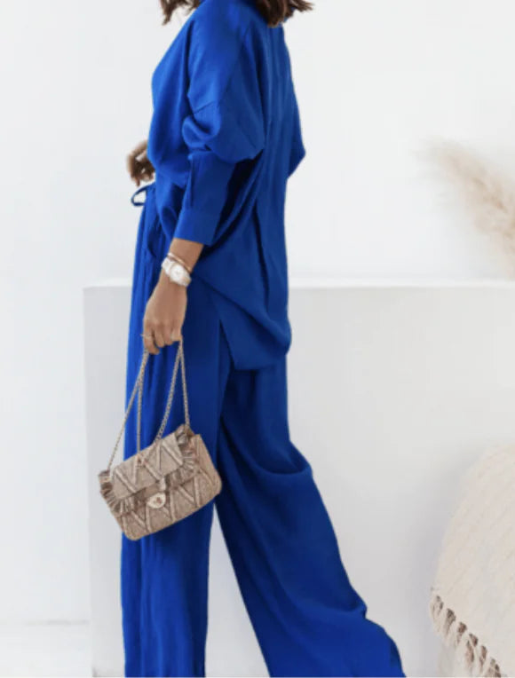 Carol Set – Long Sleeve Two-Piece Casual Outfit (One Set)