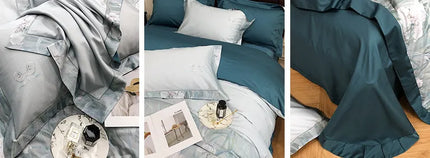 European-Style Cotton Bedding Set – Luxurious Floral Design