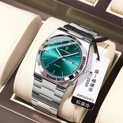Elegant Stainless Steel Wristwatch for Men