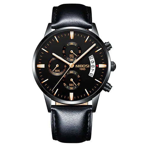 Men’s Luxurious Gold Wrist Watch – Elegant Quartz Timepiece