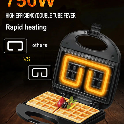 Waffle & Sandwich Maker – Compact Breakfast Machine