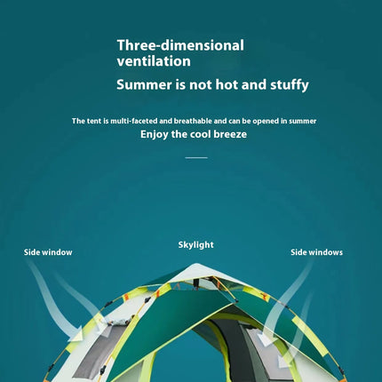 Person Double Automatic Camping Tent – Waterproof, UV-Protected