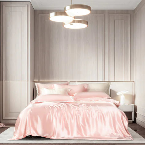 Double-Sided Washed Silk 4-Piece Bedding Set – Luxury Soft Comfort