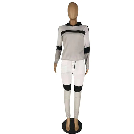 Women’s GrayTracksuit Set – Casual Sweater & Pencil Pants | Chic Lounge & Streetwear Outfit