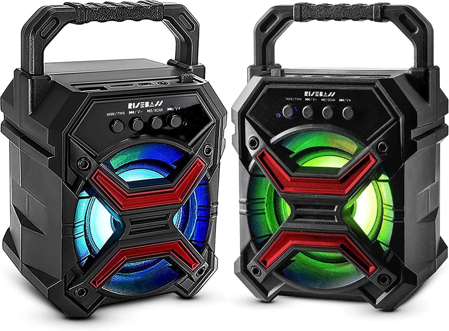 Portable Wireless Bluetooth Speaker with TWS & LED Lights – Rechargeable