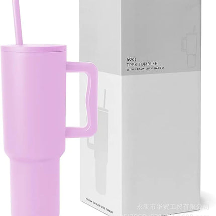Handle Auto Cup – Insulated Stainless Steel Tumbler with Straw
