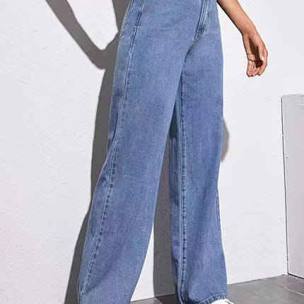 High Rise Loose Baggy Fit Boyfriend Jeans – Women’s Wide Leg Denim