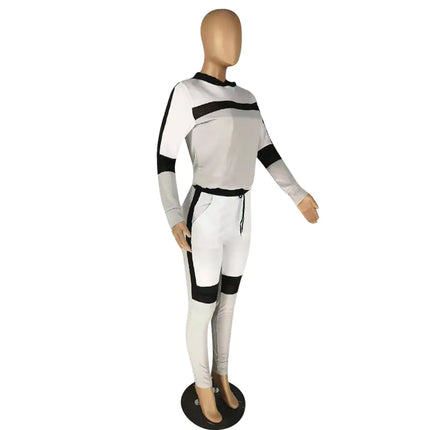 Women’s GrayTracksuit Set – Casual Sweater & Pencil Pants | Chic Lounge & Streetwear Outfit