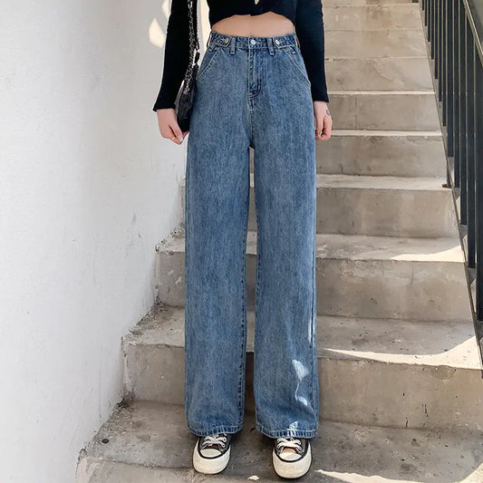 High Waist Wide Leg Jeans for Women – Loose Fit Cotton Denim | 30% Off + Free Global Shipping