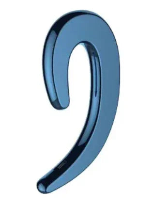 Blue ergonomic neck massager with sleek curved design for muscle relief