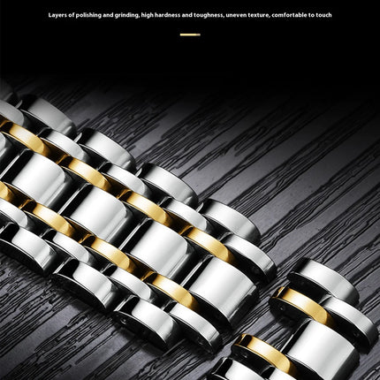 Men’s Water-Resistant Stainless Steel Watch –  Business Quartz with Luminous Display