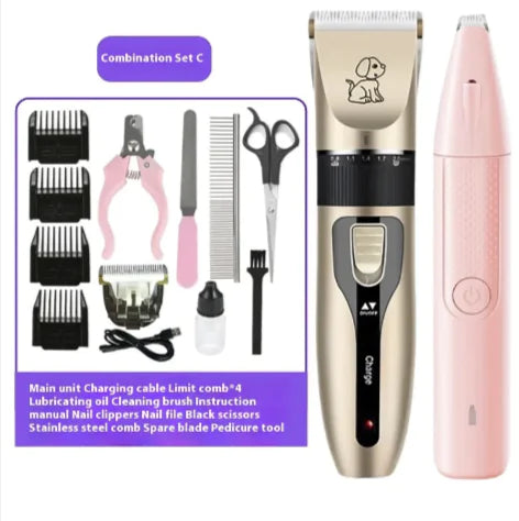 electric pet grooming clipper set for dogs and cats