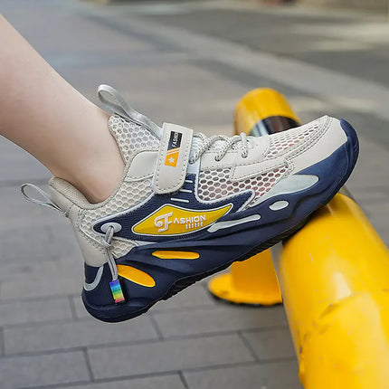 Kids Breathable Mesh Sneakers – Lightweight Non-Slip Active Shoes