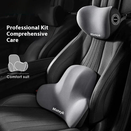 Gray Nloteyk car seat cushion and neck pillow set for comfort and support