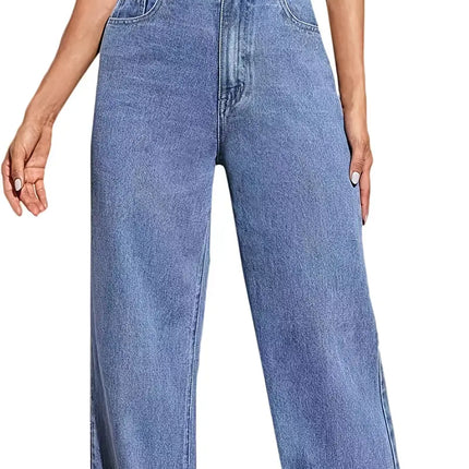 High Rise Loose Baggy Fit Boyfriend Jeans – Women’s Wide Leg Denim