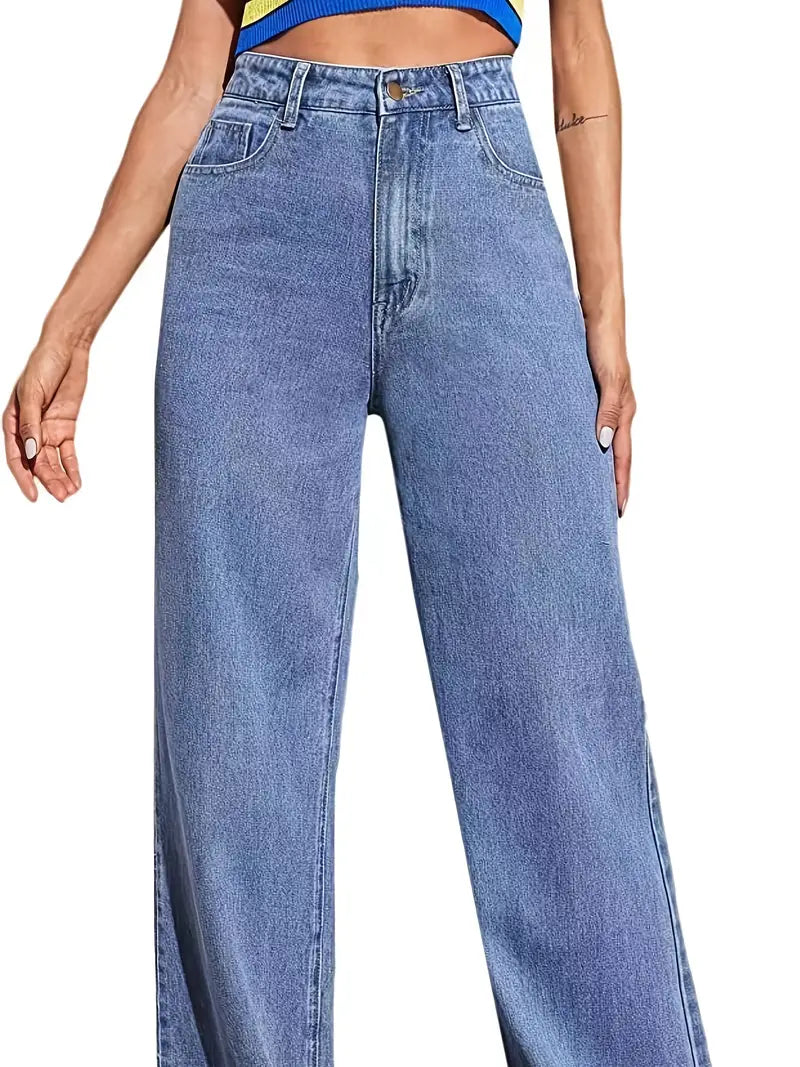 High Rise Loose Baggy Fit Boyfriend Jeans – Women’s Wide Leg Denim