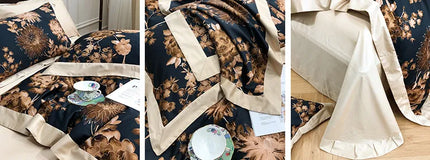 European-Style Cotton Bedding Set – Luxurious Floral Design