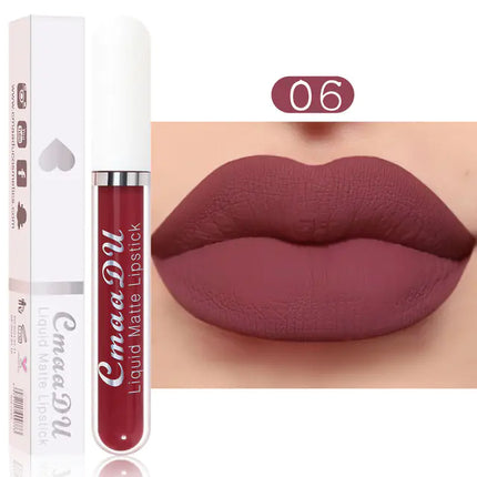 18-Color Velvet Matte Lip Gloss – Long-Lasting Liquid Lipstick