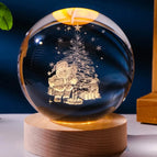 (Elderly 6cm crystal ball) / (Solid Wood Lamp Holder)