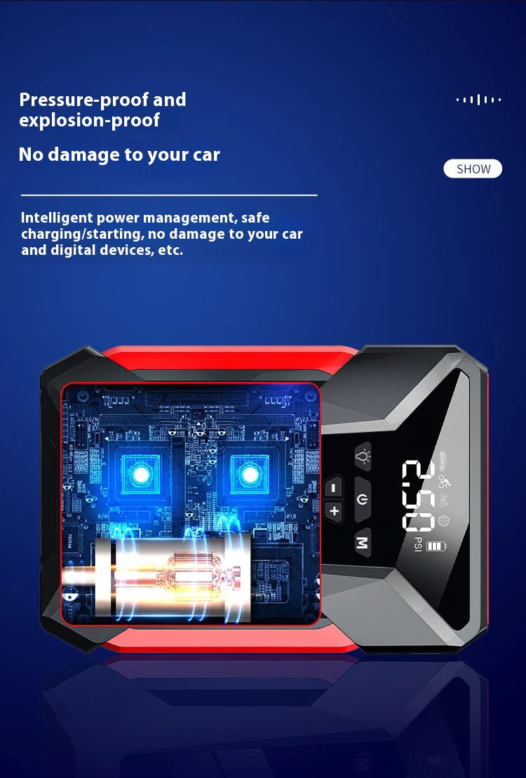 J16 All-in-One 39800mAh 12V Auto Starting Device – 1600A Peak Power Bank