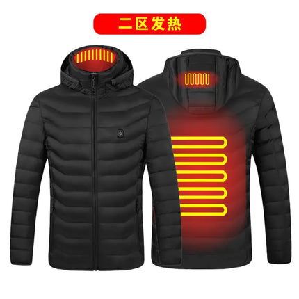 Smart Heated Cotton Jacket – USB Rechargeable Winter Coat for Men & Women
