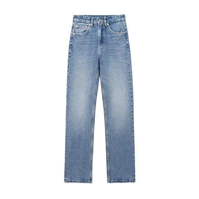 Women’s Loose Baggy Denim Pants – Trendy Streetwear with Degrade Design