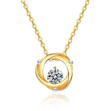 New Korean Style Single Diamond Pearl Necklace – Minimalist Women’s Jewelry