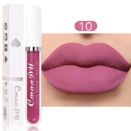 18-Color Velvet Matte Lip Gloss – Long-Lasting Liquid Lipstick