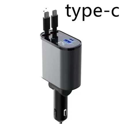 High-Powered 100W Car Charger with USB-C & USB-A Ports – Fast Charging for Phones & Tablets