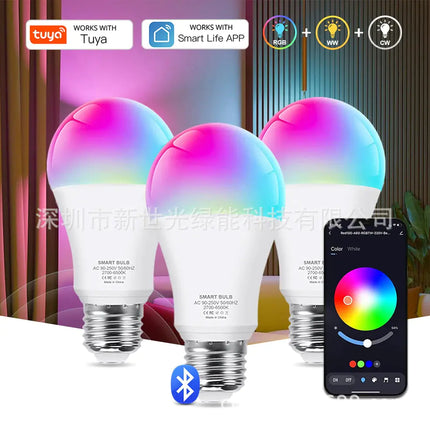 Smart Graffiti LED Bulb – Bluetooth RGB Color & Adjustable White Light
