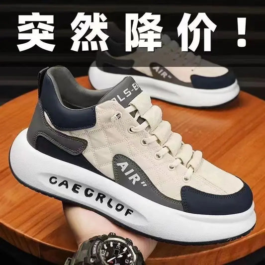 2025 Thick Sole Casual Slip-On Men’s Sneakers – Height-Increasing, Sporty Comfort