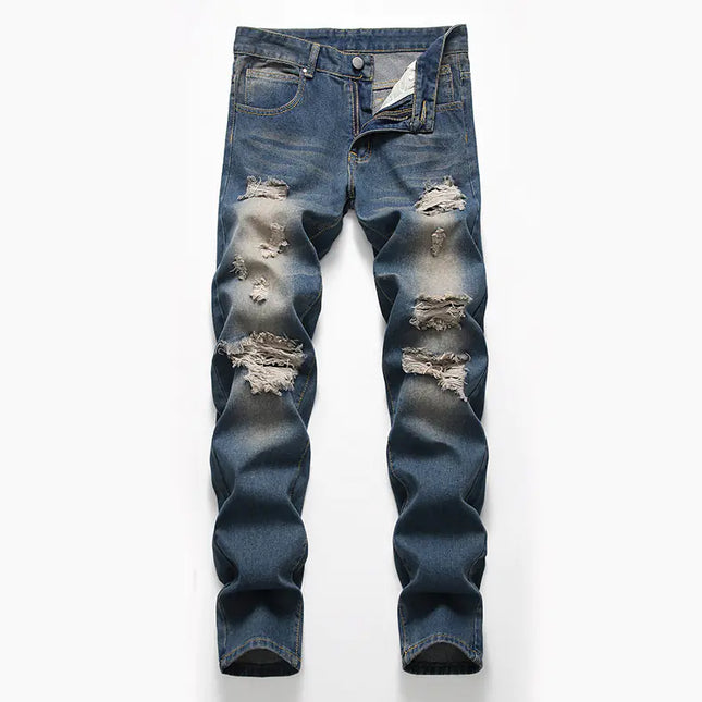 vintage ripped denim jeans casual style