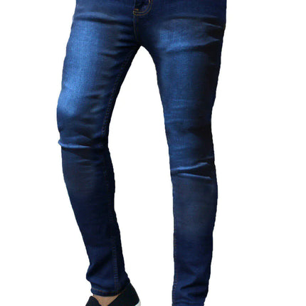 Stretch Skinny Slim-Fit Jeans – Classic Mid-Waist Denim