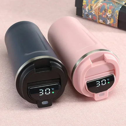 Stainless Steel Insulated Cup with Digital Temperature Display – Travel & Everyday Drinkware