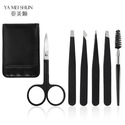 Stainless Steel Eyebrow Tweezers Grooming Set