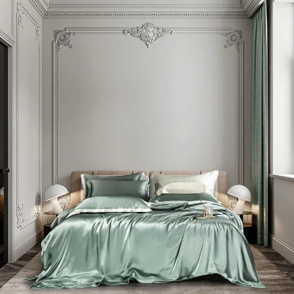 Double-Sided Washed Silk 4-Piece Bedding Set – Luxury Soft Comfort