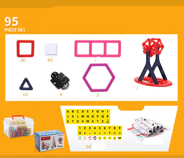 Magnetic Building Blocks Set – Educational STEM Toy for Early Learning (40–234 pcs) | free worldwide shipping.