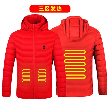 Smart Heated Cotton Jacket – USB Rechargeable Winter Coat for Men & Women