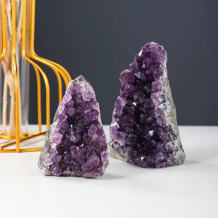 Natural Amethyst Crystal Cluster Decoration – Healing Stone for Home or Office Decor