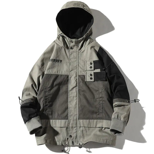 Urban Men’s Oversized Hooded Jacket – Casual Autumn Streetwear