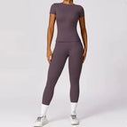 Short sleeved long pants purple / Small