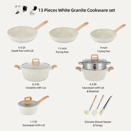 Granite Medical Stone Non-Stick Cookware Set – 12 / 13 / 17 Pieces