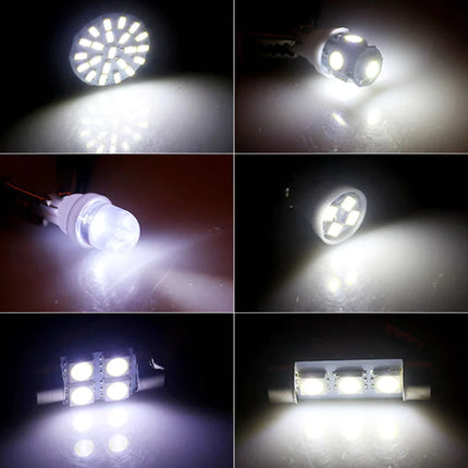 Car Interior LED Light Bulb Set – Dome, Map, Door, Trunk, License Plate